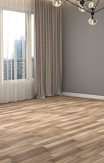 Moderner und heller elastischer Bodenbelag