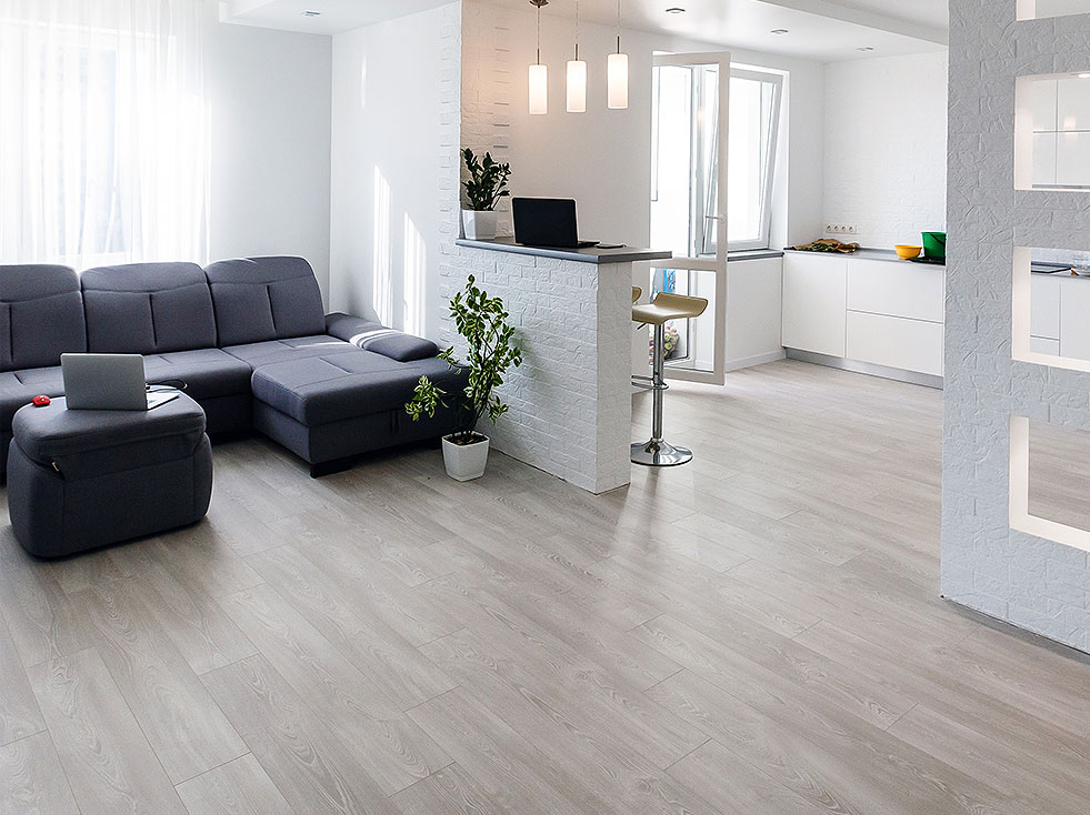 Moderne Wohnung mit offenem Raumkonzept und hochwertigem Bodenbelag Moderne Wohnung mit offenem Raumkonzept und hochwertigem Bodenbelag